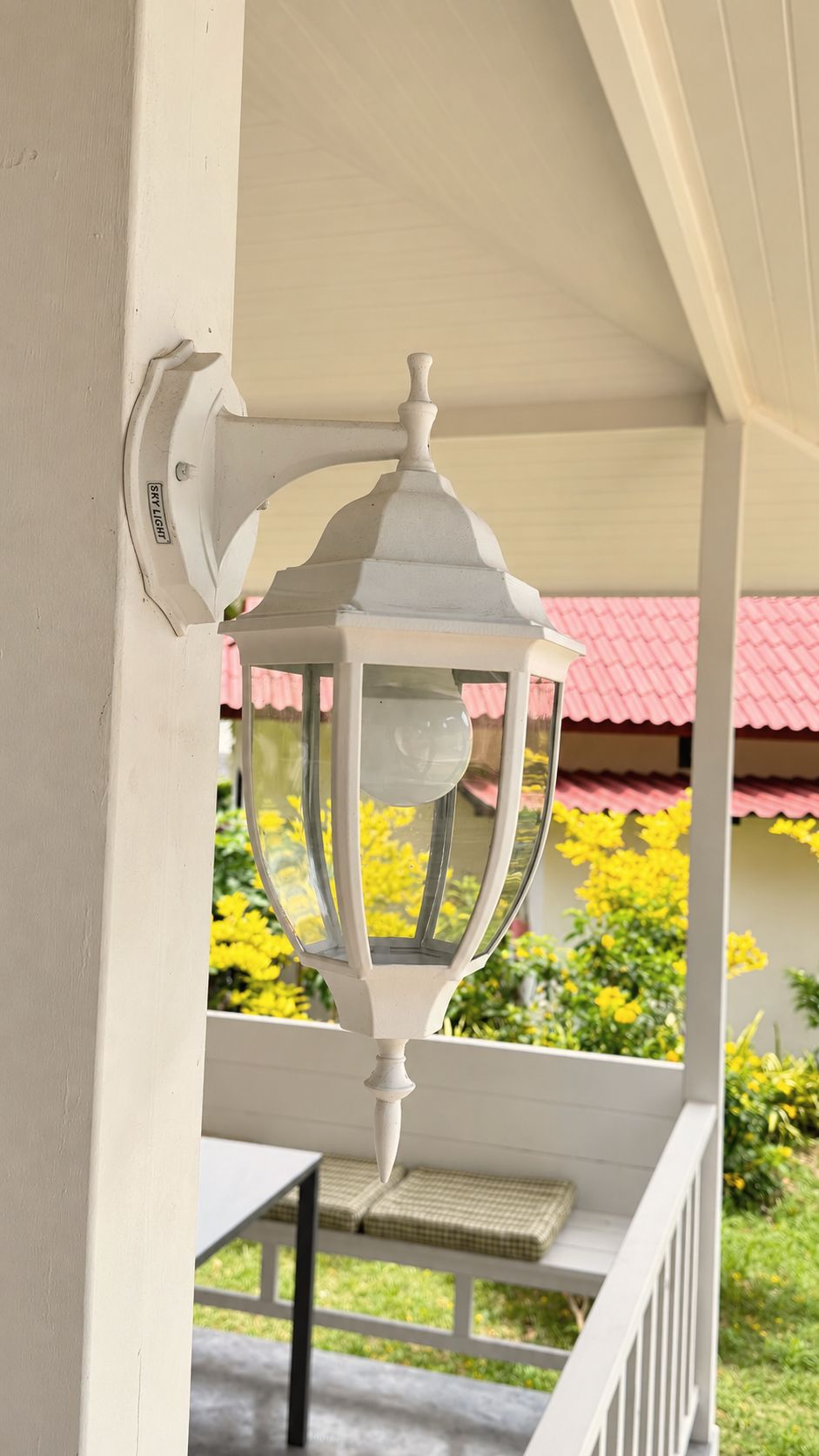 Lantern and flowers