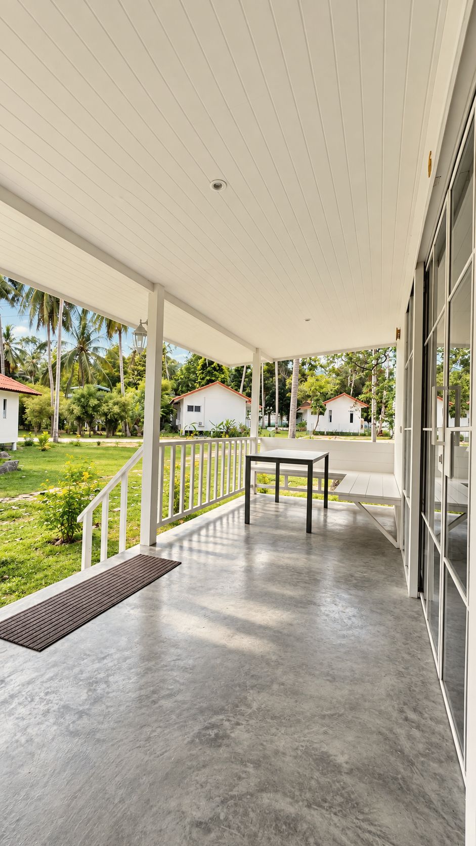 Looking out from the veranda