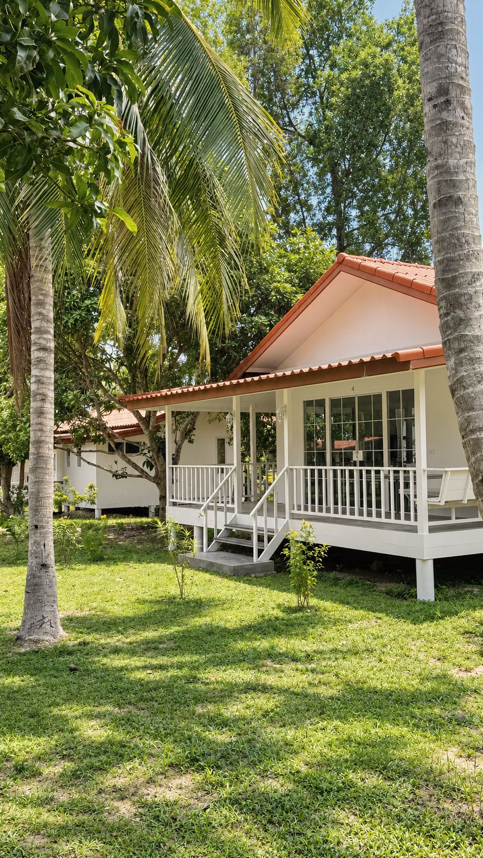 Bungalow under palms
